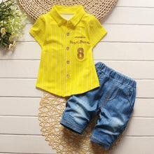Load image into Gallery viewer, 2Pcs Cotton Summer Clothing Sets Stripe - smilybee