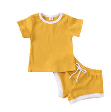 Load image into Gallery viewer, Baby’s Summer Clothing with Knitted Cotton T-Shirts/Tracksuits Sets. - smilybee