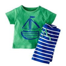 Load image into Gallery viewer, 2 pcs Baby Boy Clothing Set Summer Clothes - smilybee