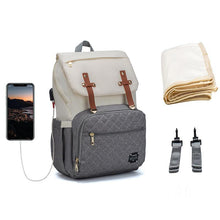 Load image into Gallery viewer, Lequeen Large Capacity Diaper Bag USB interface - smilybee