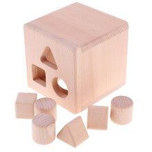 Load image into Gallery viewer, Kids Wooden Shape Sorter Cube Educational Montessori Toys - smilybee