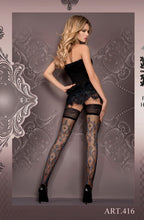 Load image into Gallery viewer, Ballerina 416 Hold Ups Nero (Black) / Blue