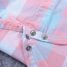 Load image into Gallery viewer, Baby Boy Suit Dress Plaid Shirt Bow Tie Short-Sleeved Jumpsuit Straps Shorts