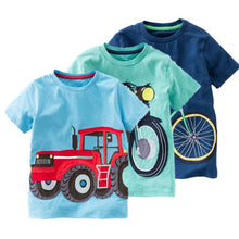 Load image into Gallery viewer, Baby Boys Summer Multicoloured T Shirt Cotton Short Sleeve 2-8 Years - smilybee