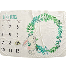 Load image into Gallery viewer, Baby Milestone Blanket Baby Photography Props Blanket Newborn 12 Monthly Photo Props Angel Wings Background Blanket