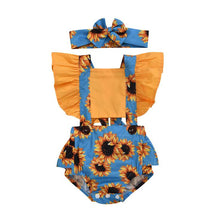 Load image into Gallery viewer, 2Pcs Baby Clothes Girl Ruched Leopard Print Sleeveless Baby Rompers Jumpsuit Headband Summer Casual Baby Clothes Outfits