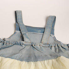 Load image into Gallery viewer, Summer Lace Denim Patch Baby Girl Dress - smilybee