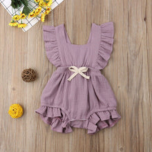 Load image into Gallery viewer, Baby Girls Ruffle Sleeveless Romper  Jumpsuit Outfits