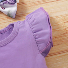 Load image into Gallery viewer, 3PCS Baby Girl Romper, Shorts & Headband - smilybee