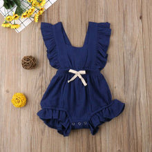 Load image into Gallery viewer, Baby Girls Ruffle Sleeveless Romper  Jumpsuit Outfits