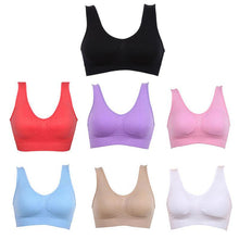 Load image into Gallery viewer, Womens Sport Bra Fitness Yoga Running Vest Underwear Padded Crop Tops Underwear 7 Colors No Wire rim Bras - smilybee