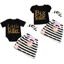 Load image into Gallery viewer, 3Pcs Baby Girl Outfits Set T-shirt Romper Skirt Headband