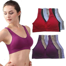 Load image into Gallery viewer, Womens Sport Bra Fitness Yoga Running Vest Underwear Padded Crop Tops Underwear 7 Colors No Wire rim Bras - smilybee