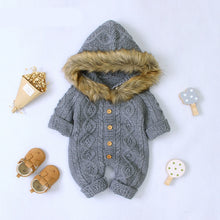 Load image into Gallery viewer, Baby Romper Autumn Winter Knitting Baby Boys Clothes Hooded Newborn Jumpsuit Unisex Baby Clothes For Girls Clothes 0 3 24 Month
