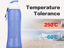 Load image into Gallery viewer, 500ML Foldable Silicone Water Bottles BPA Free - smilybee