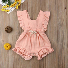 Load image into Gallery viewer, Baby Girls Ruffle Sleeveless Romper  Jumpsuit Outfits