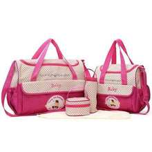 Load image into Gallery viewer, 5pcs Stylish Multifunction Baby changing Diaper Bag Set - smilybee