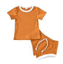 Load image into Gallery viewer, Baby’s Summer Clothing with Knitted Cotton T-Shirts/Tracksuits Sets. - smilybee