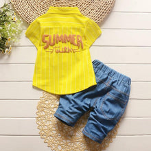 Load image into Gallery viewer, 2Pcs Cotton Summer Clothing Sets Stripe - smilybee