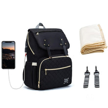 Load image into Gallery viewer, Lequeen Large Capacity Diaper Bag USB interface - smilybee