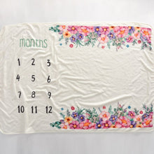 Load image into Gallery viewer, Baby Milestone Blanket Baby Photography Props Blanket Newborn 12 Monthly Photo Props Angel Wings Background Blanket