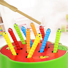 Load image into Gallery viewer, Fruit Shape Kids Wooden Toys Catch Worms Games with Magnetic Stick Montessori Educational Creature Blocks Interactive Toys