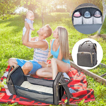 Load image into Gallery viewer, Baby Backpack Convertible Lightweight Diaper Bag - smilybee