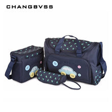 Load image into Gallery viewer, 4 Pieces/Set Large Capacity Fashion Baby Diaper Bag Set - smilybee