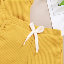 Load image into Gallery viewer, 2Pcs Baby Toddler Boys Girls Solid Sleeveless Button Vest Tops and shorts Outfits Set