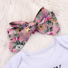 Load image into Gallery viewer, Baby Girl Bodysuits, Floral Shorts &Headband - smilybee