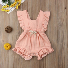 Load image into Gallery viewer, Baby Girls Ruffle Sleeveless Romper  Jumpsuit Outfits