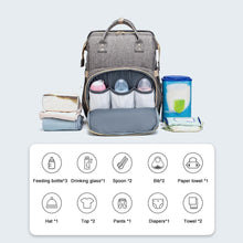 Load image into Gallery viewer, Baby Backpack Convertible Lightweight Diaper Bag - smilybee
