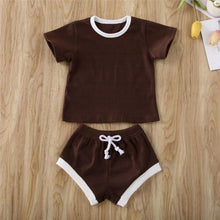 Load image into Gallery viewer, Baby’s Summer Clothing with Knitted Cotton T-Shirts/Tracksuits Sets. - smilybee