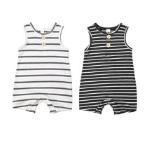 Load image into Gallery viewer, Newborn Baby Boy Girl Summer Romper 2020 Infant Baby Boy Girl Striped Clothes Sleeveless Jumpsuit Summer Home Outfit 0-24M - smilybee