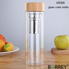 Load image into Gallery viewer, 450Ml Anti-scald Double Wall Glass Water Bottle - smilybee