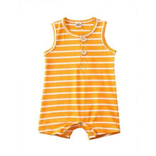 Load image into Gallery viewer, Newborn Baby Boy Girl Summer Romper 2020 Infant Baby Boy Girl Striped Clothes Sleeveless Jumpsuit Summer Home Outfit 0-24M - smilybee
