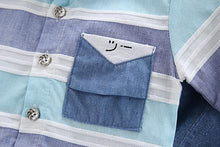 Load image into Gallery viewer, Baby boys clothes, spring striped shirt+ jeans 2pcs set - smilybee