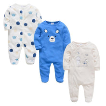 Load image into Gallery viewer, 3 pcs/lot Baby Long SleeveSoft Cotton Boys Clothes - smilybee