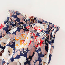 Load image into Gallery viewer, Baby Girl Clothes Long Sleeve Ruffles Solid Romper And Floral Pants And Headband Outfits