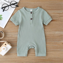 Load image into Gallery viewer, Baby Summer Short Sleeve Jumpsuit Cotton Set 0-18M - smilybee