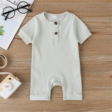Load image into Gallery viewer, Baby Summer Short Sleeve Jumpsuit Cotton Set 0-18M - smilybee