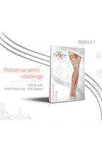 Load image into Gallery viewer, Beauty Night BN6541 Romance Stockings White