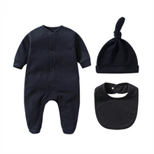 Load image into Gallery viewer, Personalized Newborn Bodysuit with Hat and Bib