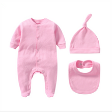 Load image into Gallery viewer, Personalized Newborn Bodysuit with Hat and Bib