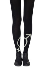 Load image into Gallery viewer, Zohara "Mars + Venus" Light Grey Print Tights