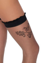 Load image into Gallery viewer, Roza Mehendi Stockings Black