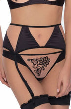 Load image into Gallery viewer, Roza Mehendi Suspender Belt Black