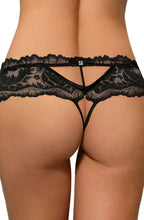 Load image into Gallery viewer, Roza Sefia Thong Black