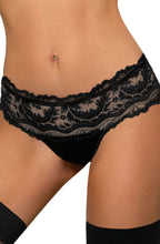 Load image into Gallery viewer, Roza Sefia Thong Black