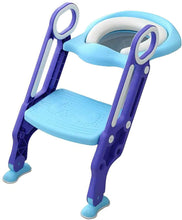 Load image into Gallery viewer, Toddler Toilet Training Seat Ladder Blue & Purple